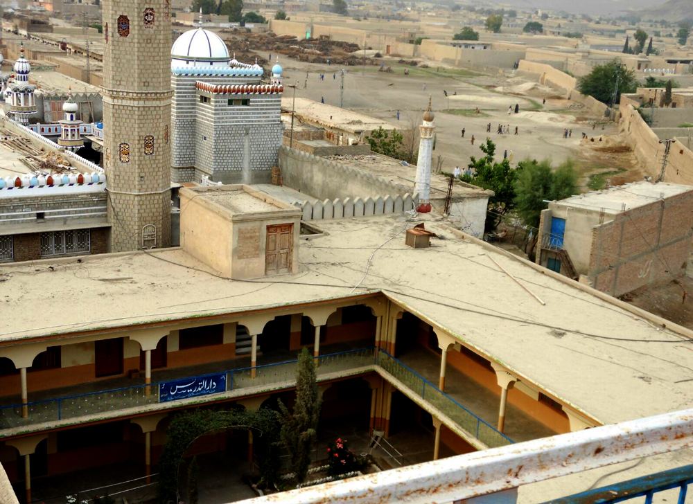 Wide view ofthe sprawling Jamia Dar-ul-Uloom Waziristan in Wana